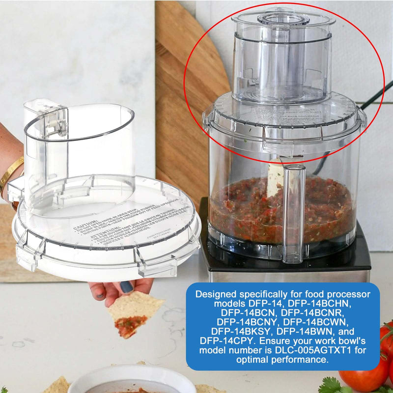 DFP-14NWBCT1 Replacement Food Processor Work Bowl Cover for Cuisinart Food Processor Replacement Parts Compatible With DLC-005AGTXT1 Fits Model DFP-14