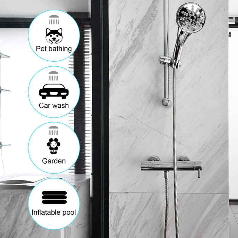 Shower Hose, 118 Inches Shower Hose Extra Long, Premium 304 Stainless Steel Shower Head Hose, Flexible Hand Held Shower Hose Extension, Universal Shower Hose Replacement G1/2 Threaded Insert and Nut - NewNest Australia