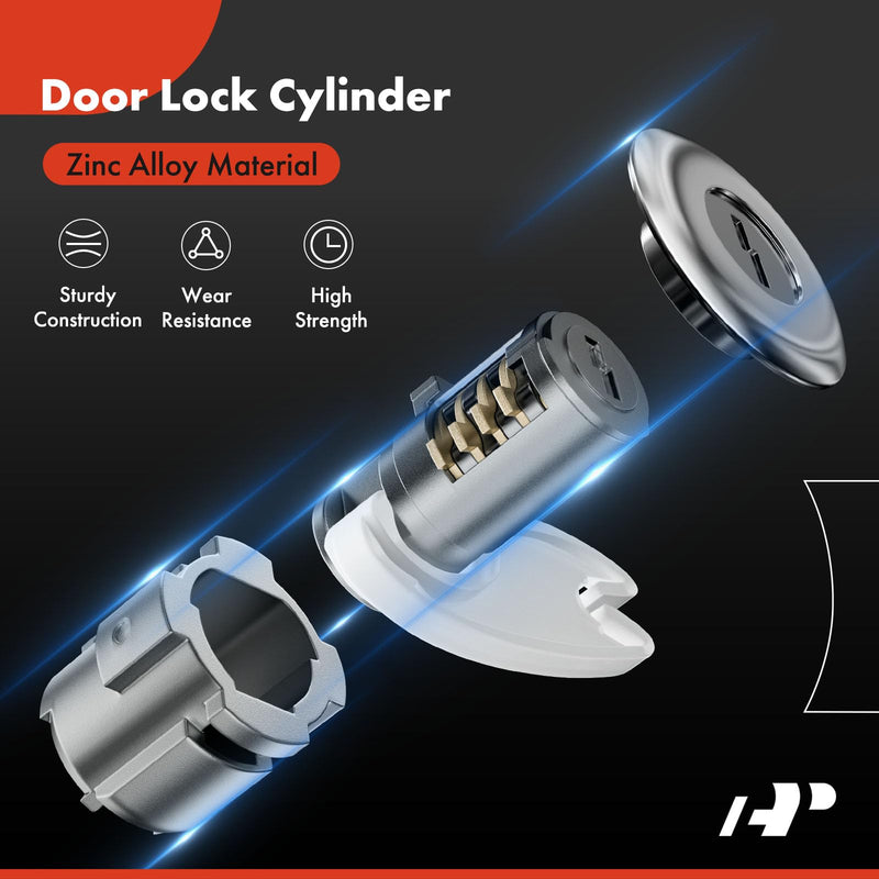 A-Premium Door Lock Cylinder with Key Set Compatible with Ford | for F-150 F150 1997-2003, F-250 F-350 1998-2007, F-250 F-350 Super Duty 1999-2007