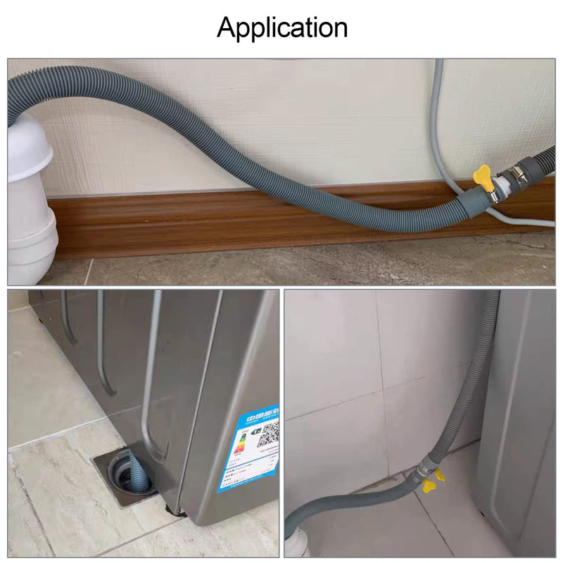 Universal Washing Machine Drain Hose Extension Kit Includes 23FT Corrugated and Flexible Washing Machine Drain Hose Replacement, U-Bend Hose Holder, Extension Adapter and 4 Pieces Clamps (23) 23 Feet