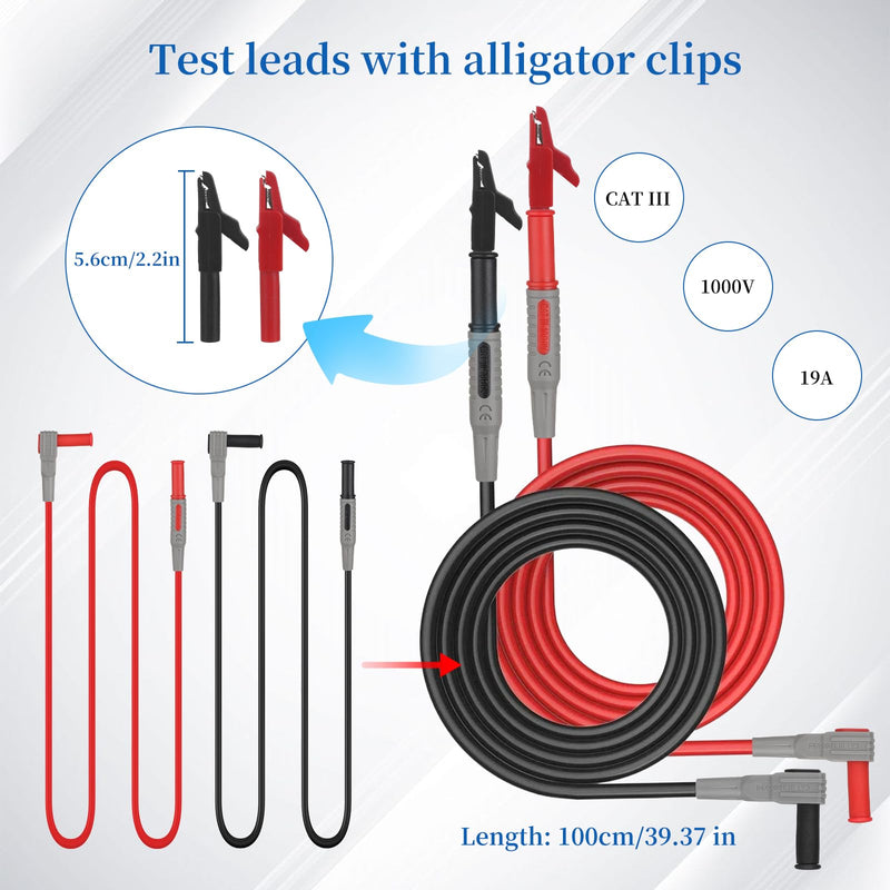 27-Piece Multimeter Test Leads Probes kit，multimeter Probes,Multimeter Leads Test Tweezers with，Alligator Clips with Wires，Volt Meter Leads Test Probes，multimeter Leads kit,2026 Spring Gifts for Men,
