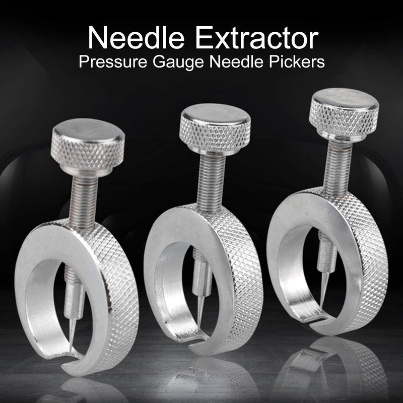 3pcs Pressure Gauge Needle Pickers, Needle Holders Gauge Indicator Needle Extractor Pressure Gauge Repair Tool Needle Remover for Gauge Indicator