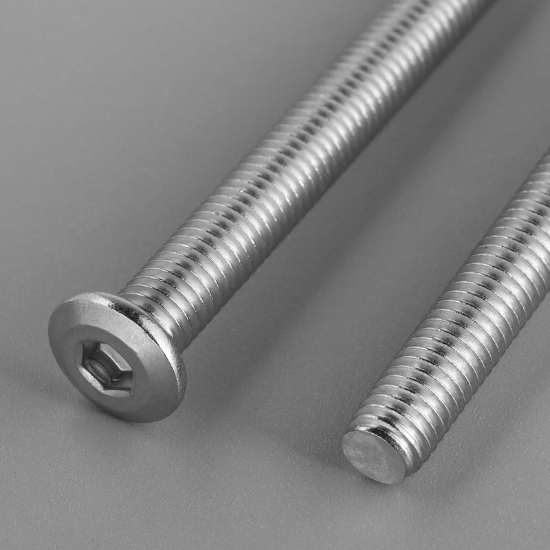 1/4-20 Bolt, 20Pcs 1/4-20 x 3/4" Flat Head Hex Socket Cap Screws, 304 Stainless Steel 18-8 Furniture Bolts, Full Thread (with Hex Spanner) 1/4x3/4 Silver 20