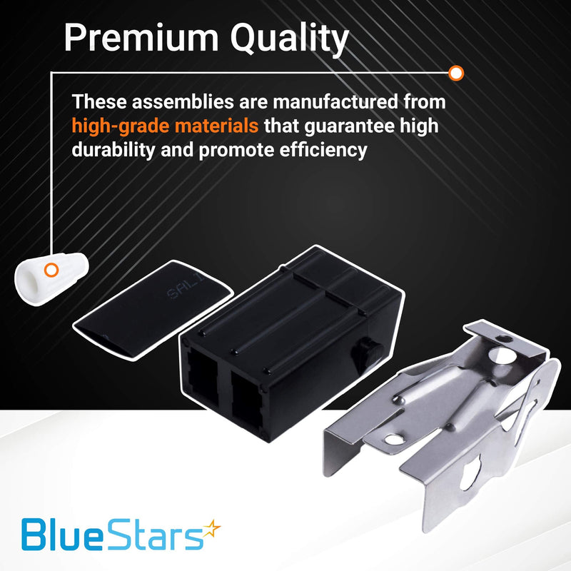 BlueStars 330031 Range Burner Receptacle Kit Replacement - Exact Fit for Whirlpool Kenmore Range/Stove/Microwave Oven - Replaces AP3075808 814399 5303935058 WB17X210- PACK OF 4