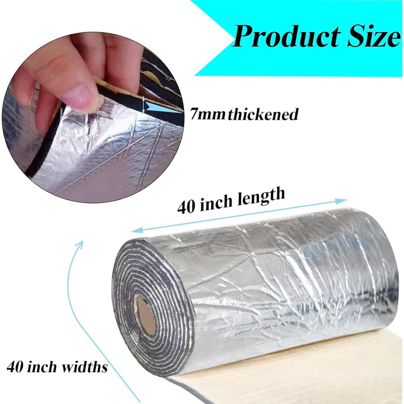 Toilet Tank Liner, 40 x 40 Inch Toilet Anti Condensation Kit with Aluminum Foil-Self Adhesive,Toilet Tank Insulation Liner for Stopping Condensation Preventing Water Damage to Floors