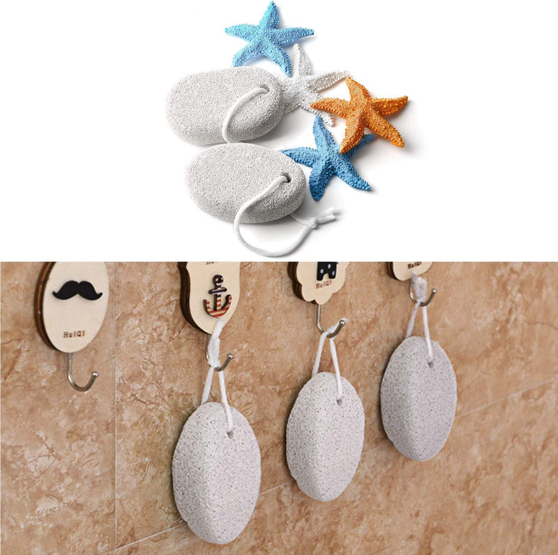 2Pcs Pumice Stone Natural Pumice Stone for Feet,Pumice Stone for Feet Hands and Body Skin Foot Scrubber for Dead Skin Removal Natural Foot File Men and Women