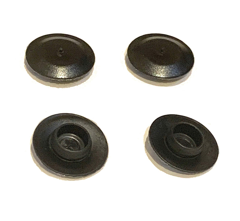 3/8" (0.375 inch) Flush Mount Black Plastic Body and Sheet Metal Hole Plug - Qty 25