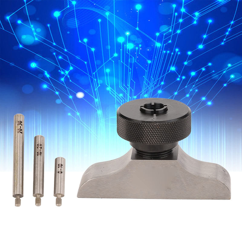 Depth Dial Indicator Base Depth Bracket Micrometer Stand with 3Pcs Extension Rods (63x17mm/2.5x0.7in)