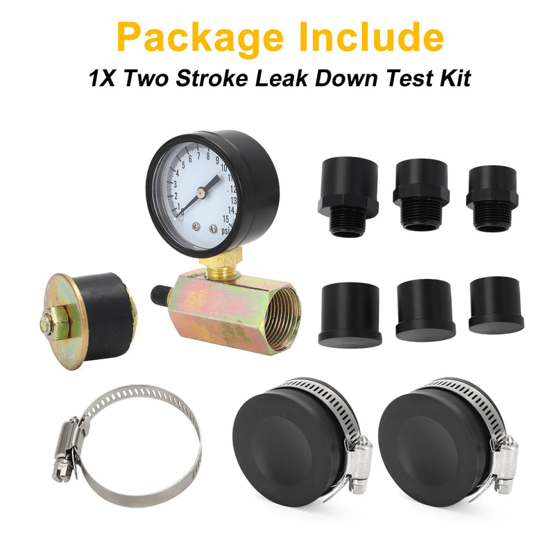 Two Stroke Leak Down Test Kit for Yamaha Banshee, Blaster, YZ125, YZ250-26mm to 41mm Carburetor Engine Air Leak Tester