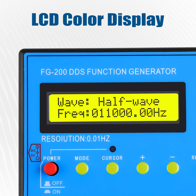 Mini DDS Signal Generator,1Hz-500kHz Multifunction Waveform Generator Signal Source with 7.83Hz Schumann Resonator, Ideal for Audio Testing, Oscilloscope Calibration, Tracking Down Circuit Faults 180MA