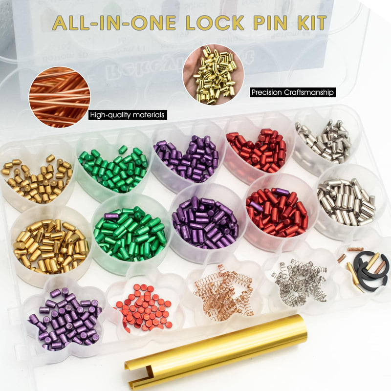 Universal Rekeying Kit for Schlage Locks | Complete Lock Pinning Kit Includes Master, Bottom & Top Pins and Springs Professional Door Lock Re-Key Kit for Home & Commercial Security