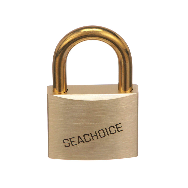 Seachoice Solid Brass Padlock, 1.25 in 2 In. 3 Keys