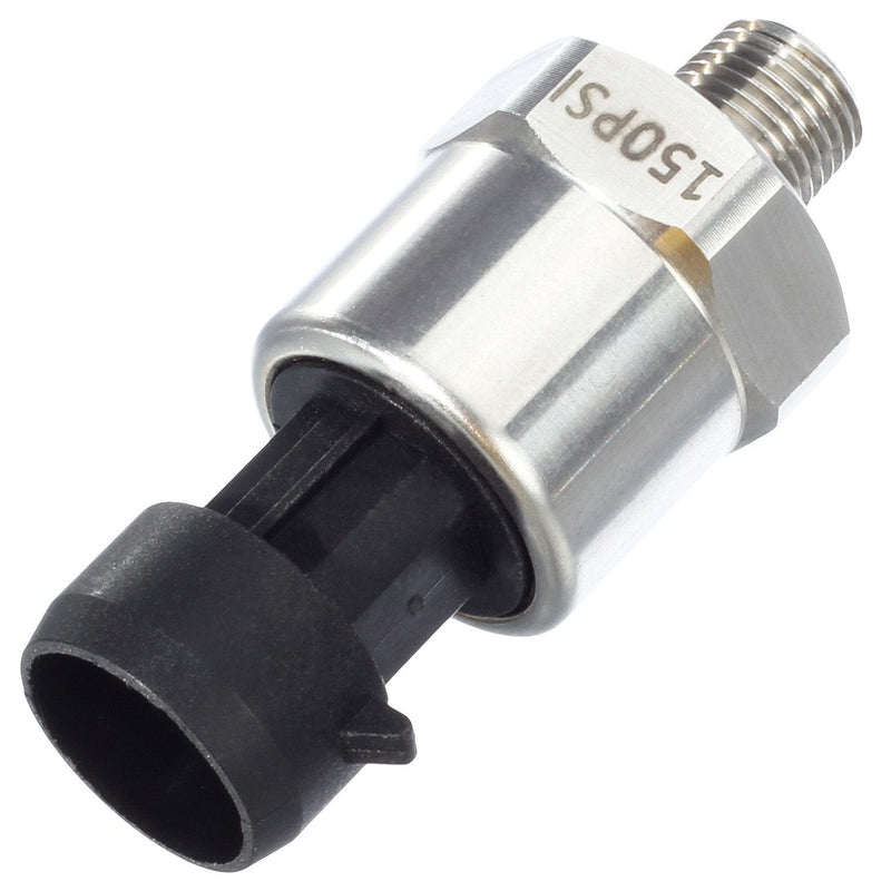 AUTEX 150 Psi Pressure Transducer/Sender/Sensor with Connector Harness 0-150 Psi Stainless Steel 1/8”-27 NPT Pressure Transducer Sensor Compatible with Oil, Fuel, Air, Water