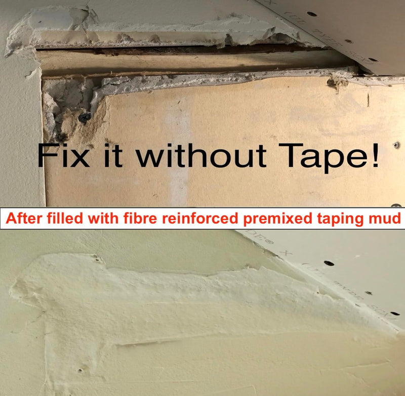 Tape in Mud™ 2025 Version-Fiber Reinforcement additive to Drywall Taping Compound-Finish Drywall Joints Without Tape-Tapeless Drywall Finishing - No More Taping -Save 40% of Labor-6bags/pack 6