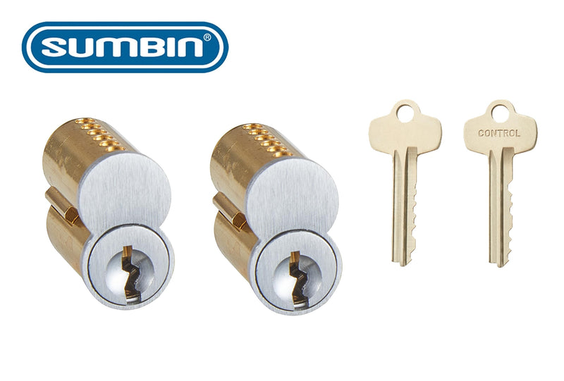 SFIC IC Core Cylinder Fits Stanley, Dorma Kaba, Arrows, Best, Falcon Standard, Best A Keyway,7 pins 2pack (Key Different)