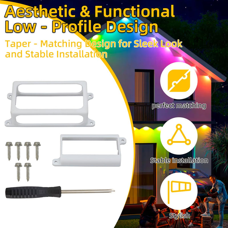 for Govee Pro and Regular Permanent Outdoor Lights - Bracket and Screws Combo Kit for Power Supply and Controller BRACKET Screws Kits