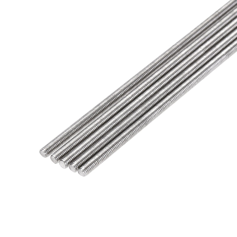 uxcell 5Pcs M3 x 250mm Fully Threaded Rod 304 Stainless Steel Right Hand Long Screws Threads Used for Screw into Hangers and U-Bolts