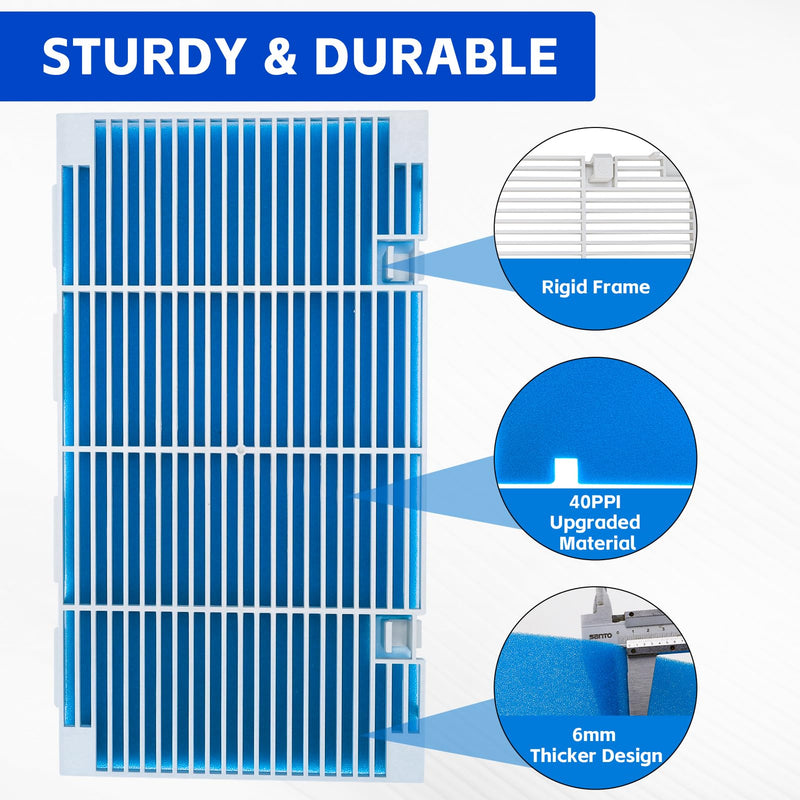 RV AC Vent Cover Grille with Interior Air Filter for Dometic, 2+4 PCS