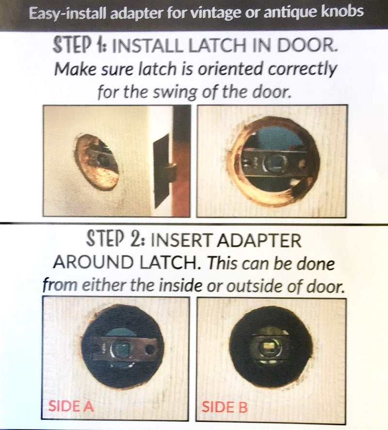 Rousso's Reproductions Affordable Fluted Glass Door Knob Set with all Hardware Needed to Install in Modern Pre-drilled Door or as Replacement Set for Older Door (Oil Rubbed Bronze) (Passage 2-3/8") V1 Ver 1.0: Passage 2-3/8"