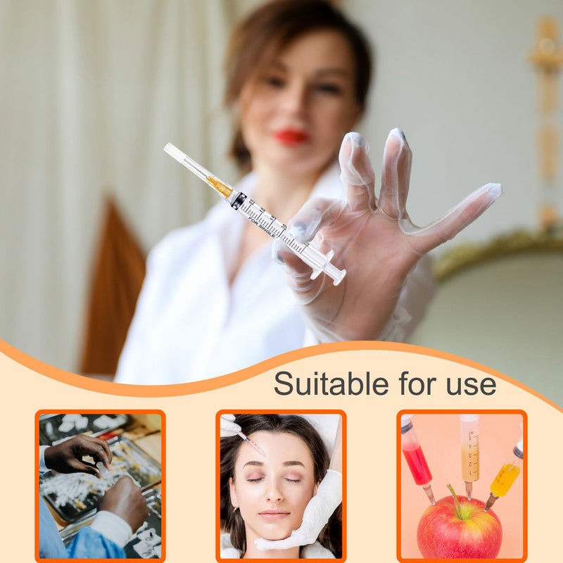 3ml Syringes with Needle - 25G,1.0 inch Needle Luer Lock Syringe,Sterile Individually Wrapped (3ml-25G-30pack) 3ml 30.0