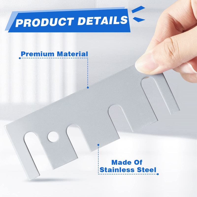 Ferraycle 16 Gauge Steel Hinge Shim Coated Finish Shims 4-1/2" Length x 1-5/8" Width Stainless Steel Door Hole Filler Plate for Door Hinge Repair Kit, Gray(10 Pack) 10