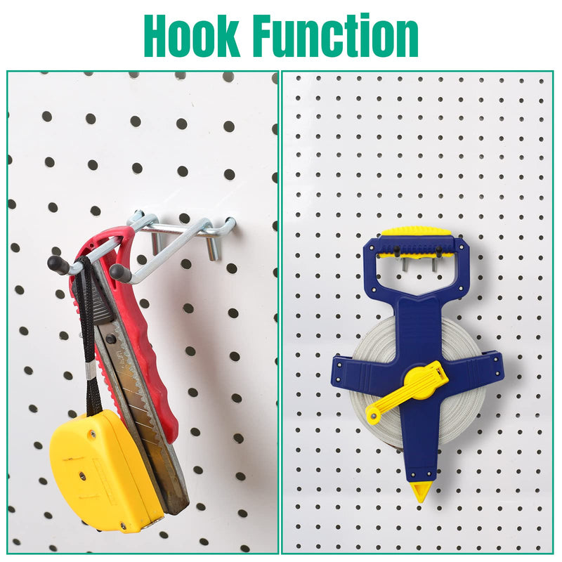 G.CORE 10 Pack Pegboard Hooks, Peg Board Tool Utility Hooks & Hangers Fit 1/4" Pegboards, Heavy Duty Metal Peg Board Shelving Hooks, Wall Organizers and Storage for Craft Room Garage Workbench Office