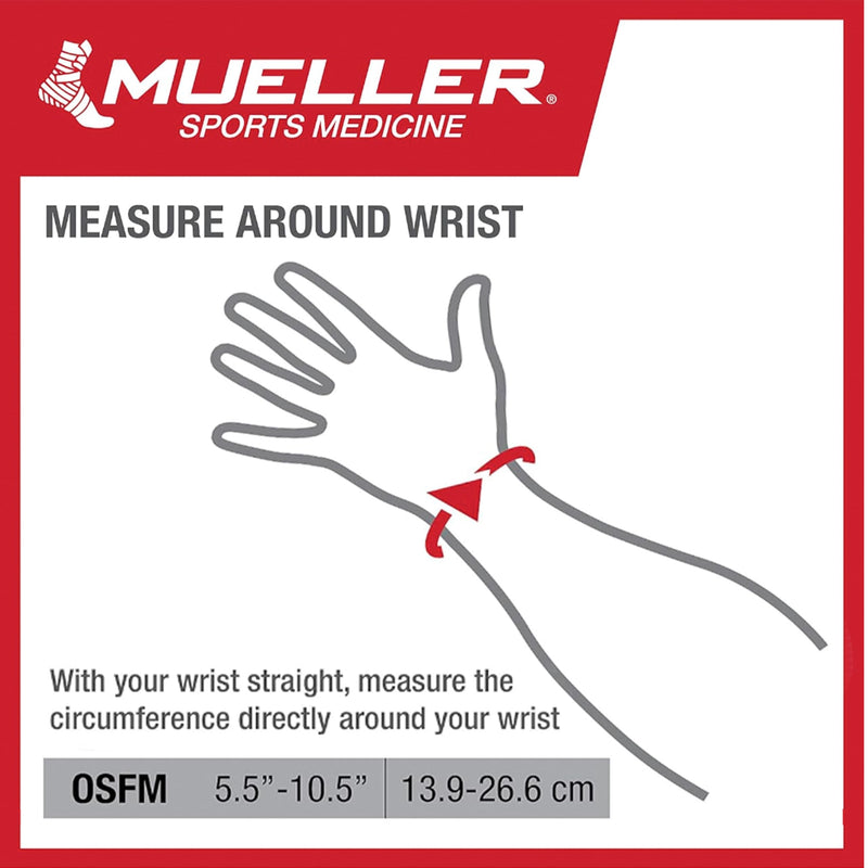 MUELLER Sports Medicine Adjust-to-Fit Thumb Stabilizer, Spica Splint, Thumb Pain Relief Brace for Men and Women, Ideal for De Quervain's Tenosynovitis, Arthritis, Sprains, Fits Right or Left Black 1 Count (Pack of 1)