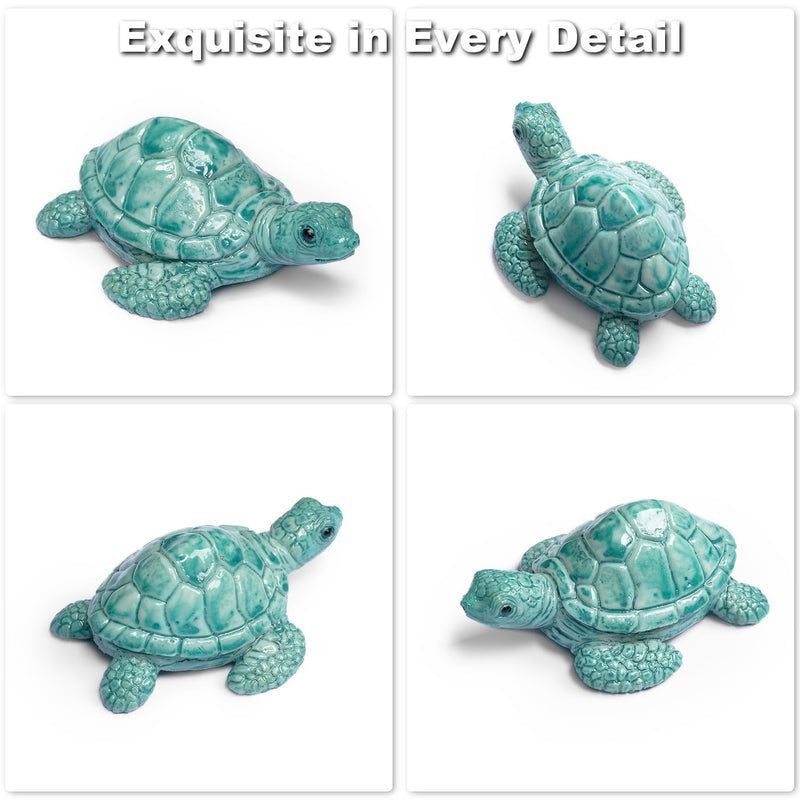Turtle Toilet Bolt Caps Decorative Toilet Screw Cover Caps Sea Turtle Bathroom Accessories Decor Covers for Bottom Floor Knob Coastal Home Beach House, Easy to Install 2pcs Teal Turtle