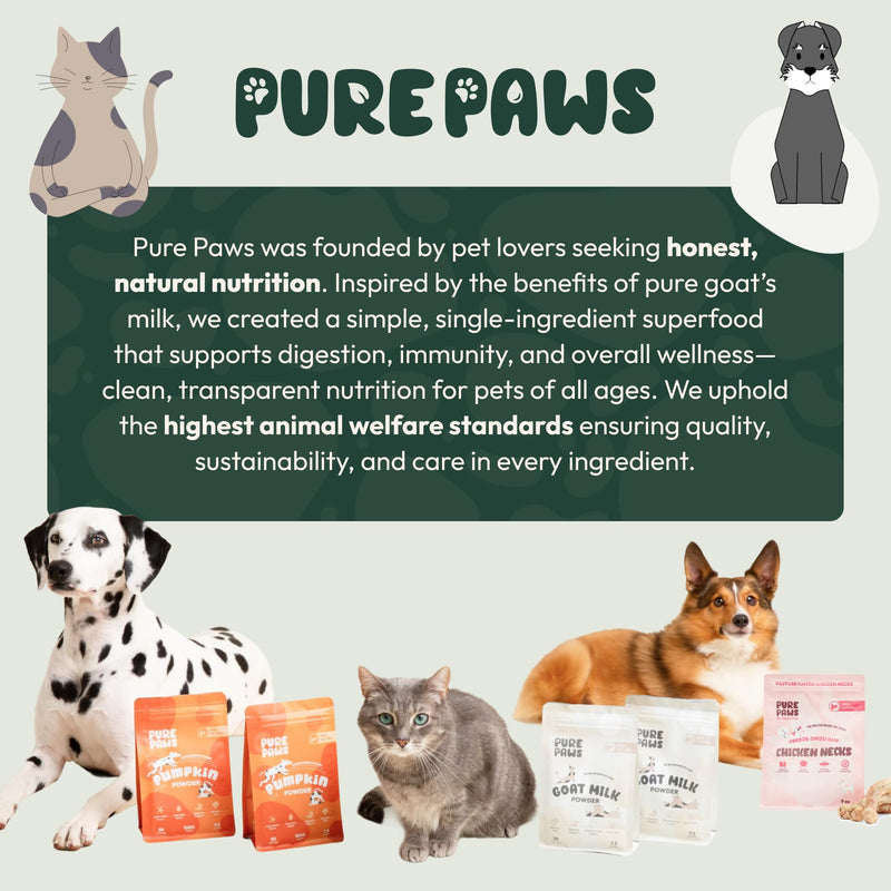 Goat Milk Powder for Dogs & Cats – Probiotics for Puppies & Kittens, High Protein Powdered Milk Supplement – Puppy Food Milk Replacement, Dog Food Topper for Digestion, Skin & Coat Support (7.5 oz) Goat Milk 7.5oz