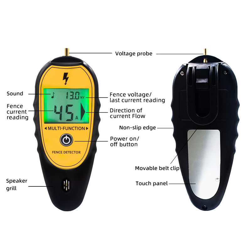 Electric Fence Tester and Fault Finder, 15KV Digital Electric Fence Voltage Tester 200V‑15000V