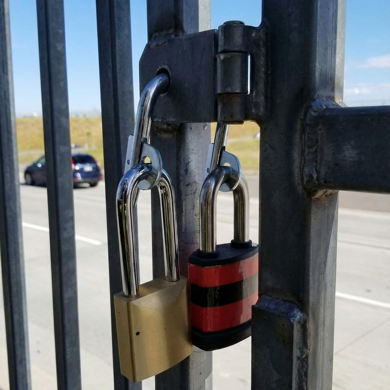 4 Sets 2 Lock Gate Padlock Lock System Include U Bolt and Links for School Districts Federal Government Utility Companies and More(Padlocks Not Included) 4