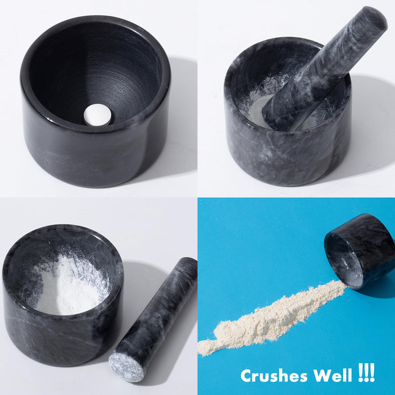 Pill Crusher, Mini Marble and Pestle, Pill Crusher Grinder Fine Powder, Arthritic Hands Pill Grinder (Marble Pill Grinder Only) Marble Pill Grinder Only