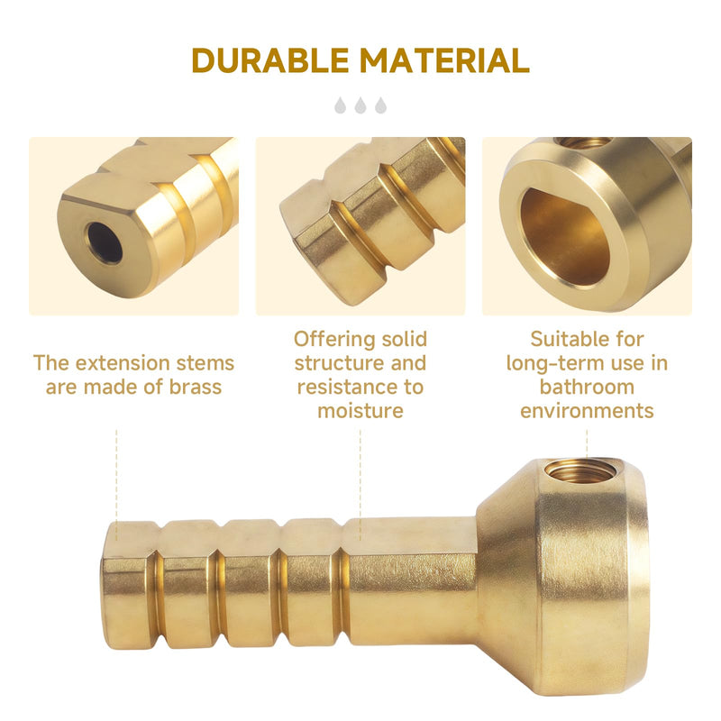(2-Pack) RP75137 Shower Valve Extension Kit for 3 and 6 Setting Diverter Cartridges, for In-Wall Tub and Shower Faucets, includes brass extension rod, screws, and Allen key