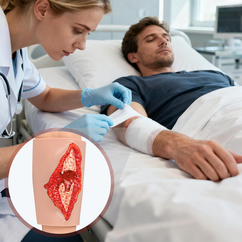 Wound Packing Trainer, Wearable Fracture Bleed Control Model | Wearable Design for Repeated Stabilizing, Covering, and Bandaging Practice
