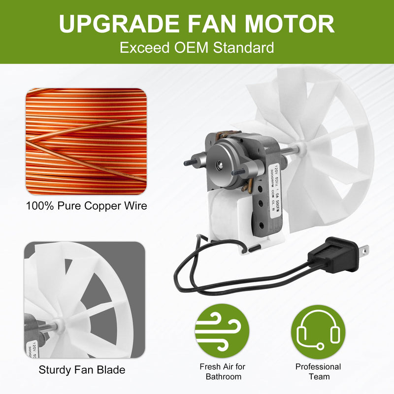 Bathroom Vent Fan Motor and Ceiling Blower Wheel Replacement fit for Nu-Tone Br-oan 663 668 688 659 662 678 50CFM 120V S97012038 Electric Motors Kit by Fetechmate 1