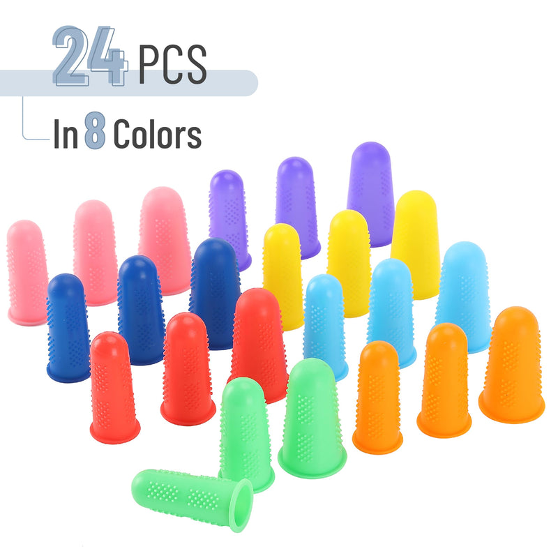 Mr. Pen- Hot Glue Gun Finger Protectors, 24 pcs, Silicone Thimble Finger Guard for Hot Glue Multi-color