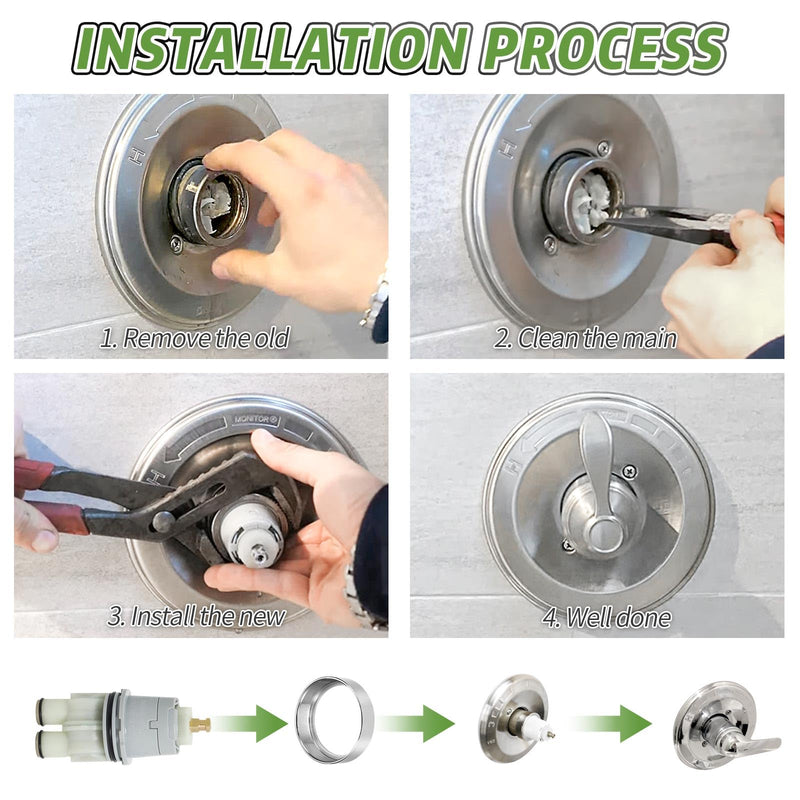 2Pcs RP22734 Replacement Valve Cover Nut, Compatible with D R10000, 1300/1400 Series Shower Valves 2