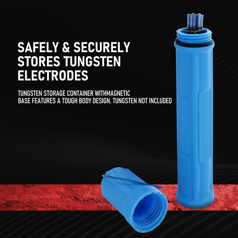 RX WELD Welding Rod Storage, Tungsten Electrode Holder Storage - Magnetic Base Storage Solution for Welding (Blue) Blue