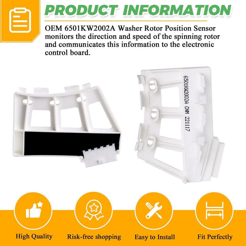 6501KW2002A Washer Rotor Position Sensor (2025 Upgrade) Fit for Kenmore LG wm2016cw wm3170cw wm3370hwa wm3575cw Hall Sensor OEM 6501KW2002A 6501KW2002B Washer Rotor Position Sensor