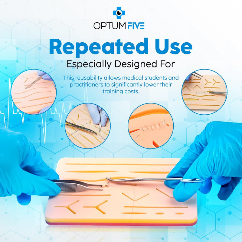 Suture Practice kit 31-Piece Set - Suture Training Kit with Knot and Threads - Suturing kit with Suture pad -Sutchering kit School Essentials