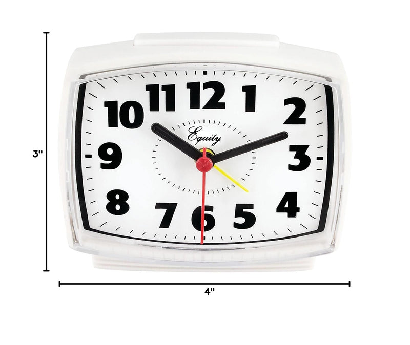 Equity 33100 Electric Silent Analog Alarm Clock with Lighted Dial Pack of 1