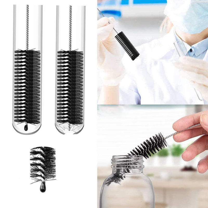 Coffee Brush Set, 13 Pieces Natural Wood & Nylon, Includes Wooden, Plastic, Straw, & Gap Brushes for Espresso Machine Cleaning A