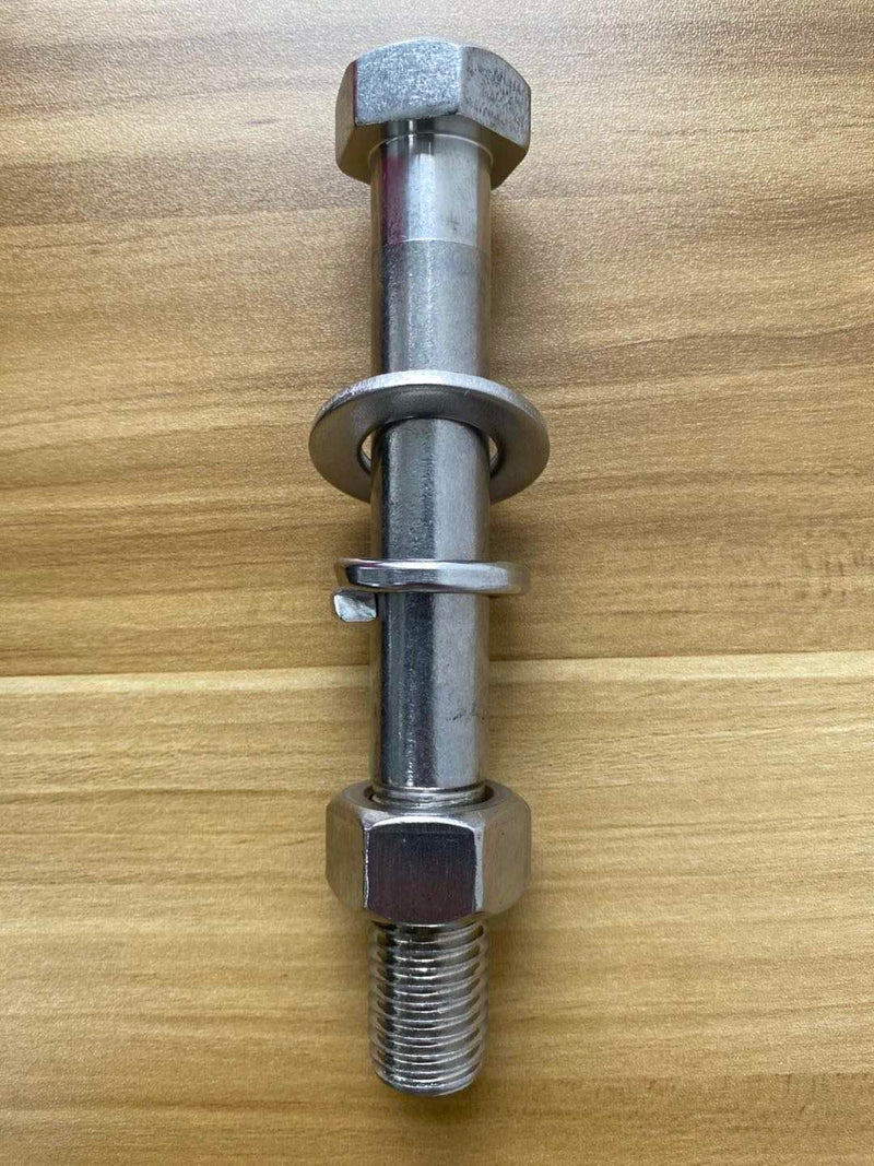 Hex Bolt, 3/4-10 * 5-1/2" Hex Head Screws Bolts, Nuts, Flat & Lock Washers,304 Stainless Steel 18-8, Partial Thread, 1 Set by DYFOL 3/4-10 * 5-1/2"