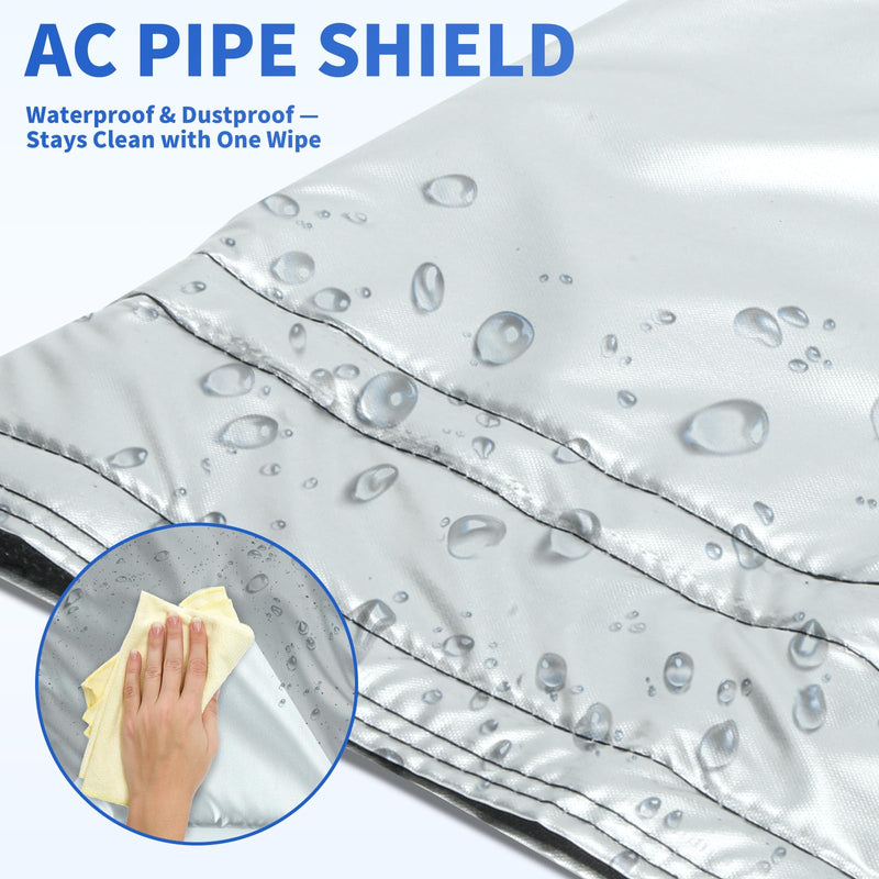 Portable AC Hose Insulation Sleeve, Air Conditioner Hose Cover Wrap for 5" & 5.9" Diameter Exhaust Hose, AC Duct Vent Cover Sleeve with Upgrade Heat Insulation Material,One Step Install Light Gray-1Pcs