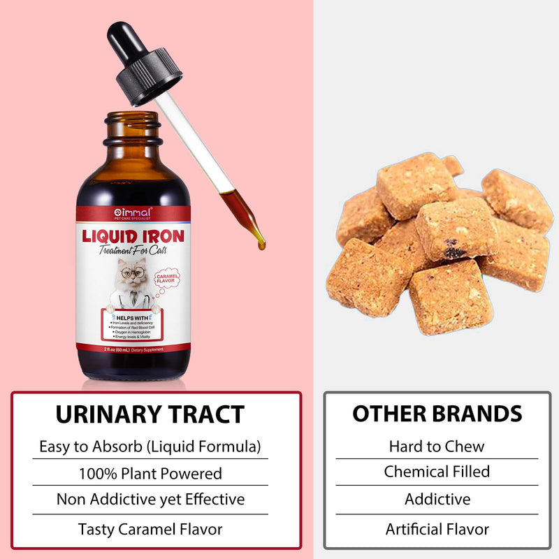 Liquid Iron Supplements for Cats,LiquiI Iron with Vitamin C and B12,Supports Anemia, Low Enery Levels and Lethargy,Promotes Blood Health, Helps with Formation of Red Blood Cell - PawsPlanet Australia