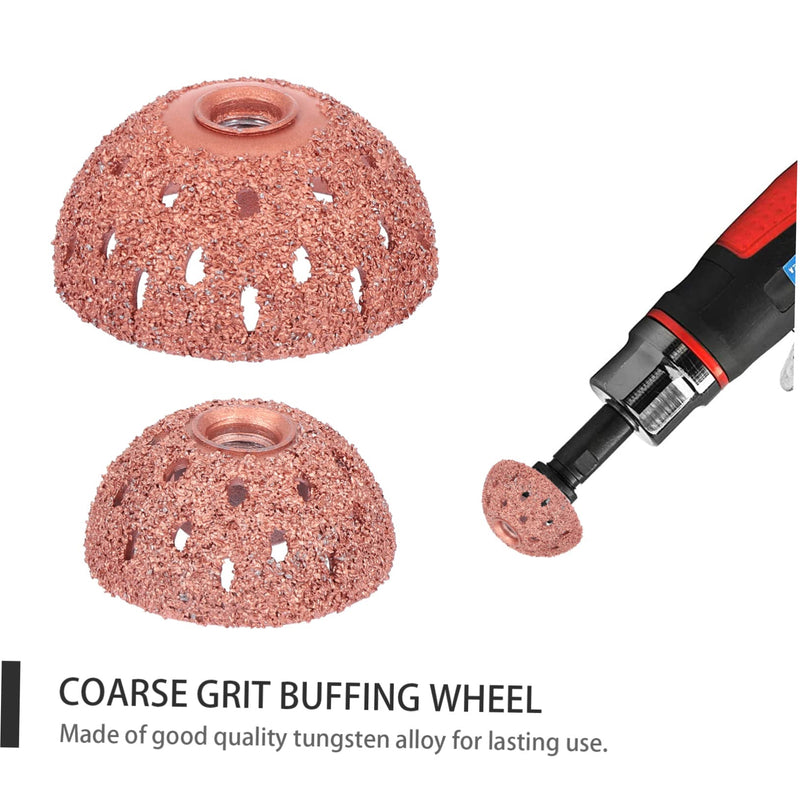 SUPVOX Tire Buffing Wheel 2.17 Inch Hard Tungsten Dome Buffers for Car Tire Repair and Polishing Compatible with Pneumatic Tools Durable Repair Buffing Wheel