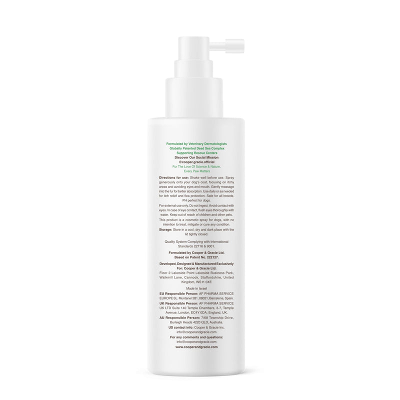 Itchy Dog Flea and Tick Spray – Plant Based Flea and Tick Care for Dogs – Soothes Itchy Skin – Gentle Daily Use Formula – By C&G Pets