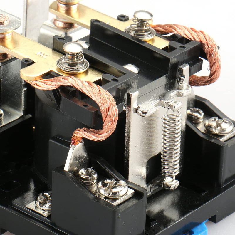 Baomain High Power Relay JQX-62F-2Z 12V DC 120A DPDT 2NO 2NC Electronmagnetic Relay Transparent Dust-Proof Type, 35mm Rail Mount Transparent (120A)