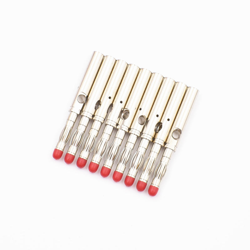 10Pcs Safety Fully Insulated Multimeter Test Leads 4mm Banana Plugs Male Stackable Connectors with Banana Jack Adapters 10Pcs Red+Black