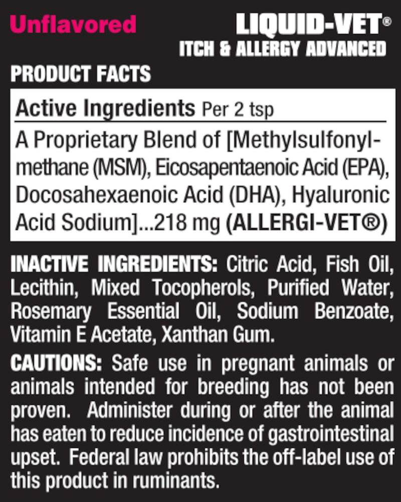 by Cool PET Holistics Feline Itch & Allergy Advanced Formula, Plain, 8 oz Unflavored - PawsPlanet Australia